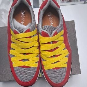 bernie mev. Red and Yellow Women's Sneakers